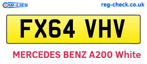 FX64VHV are the vehicle registration plates.