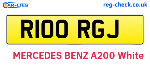 R100RGJ are the vehicle registration plates.