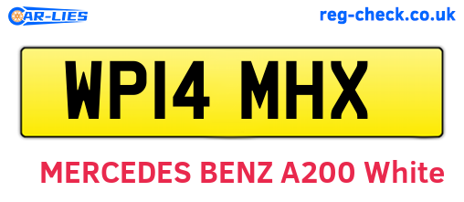 WP14MHX are the vehicle registration plates.