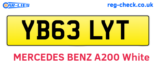 YB63LYT are the vehicle registration plates.