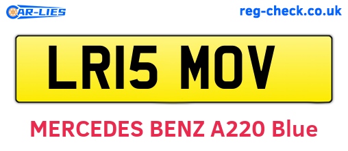 LR15MOV are the vehicle registration plates.