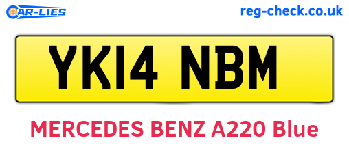 YK14NBM are the vehicle registration plates.