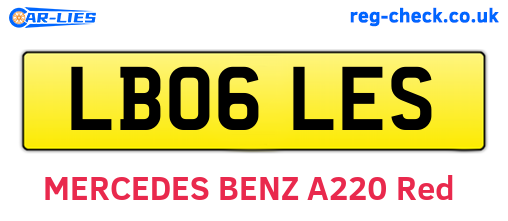 LB06LES are the vehicle registration plates.