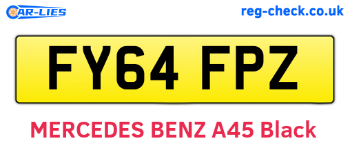 FY64FPZ are the vehicle registration plates.
