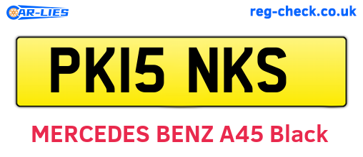 PK15NKS are the vehicle registration plates.