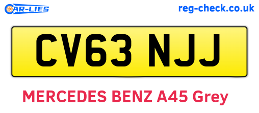 CV63NJJ are the vehicle registration plates.