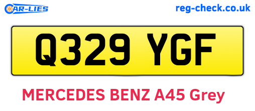 Q329YGF are the vehicle registration plates.