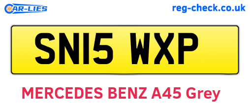 SN15WXP are the vehicle registration plates.