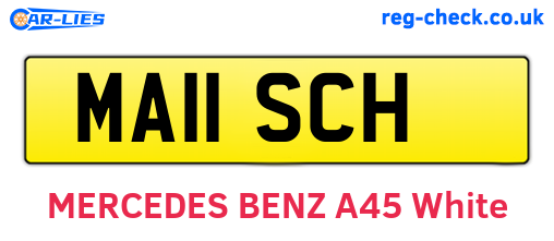 MA11SCH are the vehicle registration plates.