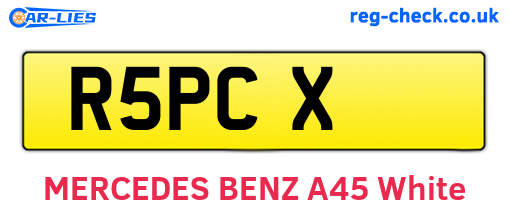 R5PCX are the vehicle registration plates.