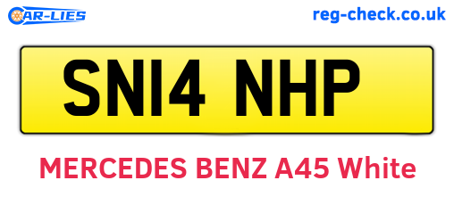 SN14NHP are the vehicle registration plates.