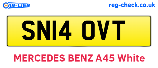 SN14OVT are the vehicle registration plates.