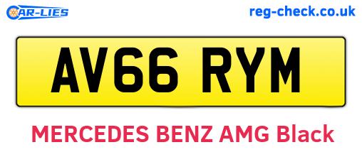 AV66RYM are the vehicle registration plates.