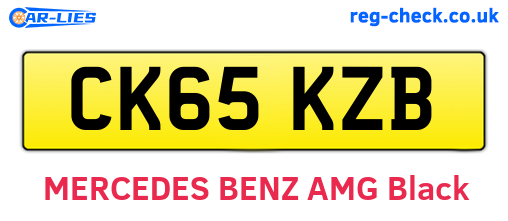 CK65KZB are the vehicle registration plates.