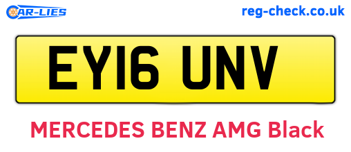 EY16UNV are the vehicle registration plates.