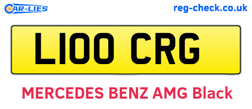 L100CRG are the vehicle registration plates.