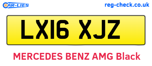LX16XJZ are the vehicle registration plates.