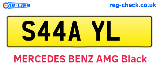 S44AYL are the vehicle registration plates.