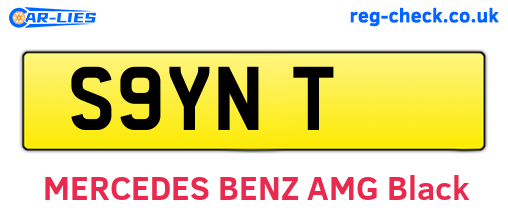S9YNT are the vehicle registration plates.