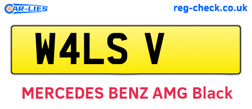 W4LSV are the vehicle registration plates.