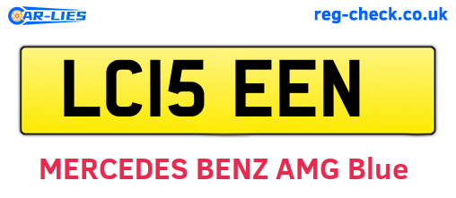 LC15EEN are the vehicle registration plates.