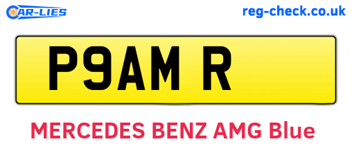 P9AMR are the vehicle registration plates.