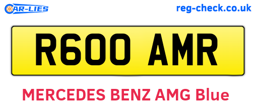 R600AMR are the vehicle registration plates.
