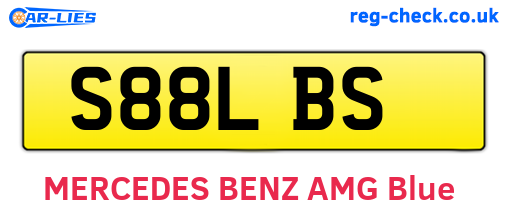 S88LBS are the vehicle registration plates.