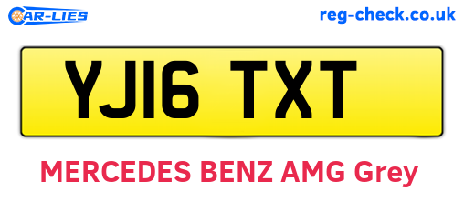 YJ16TXT are the vehicle registration plates.