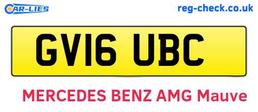 GV16UBC are the vehicle registration plates.