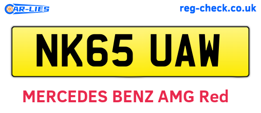 NK65UAW are the vehicle registration plates.