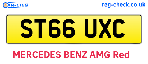 ST66UXC are the vehicle registration plates.