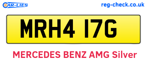 MRH417G are the vehicle registration plates.