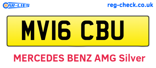 MV16CBU are the vehicle registration plates.