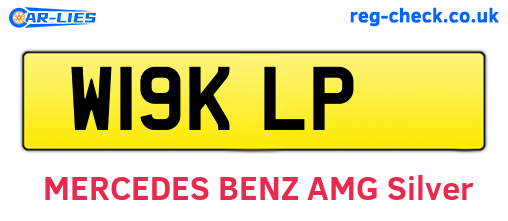 W19KLP are the vehicle registration plates.