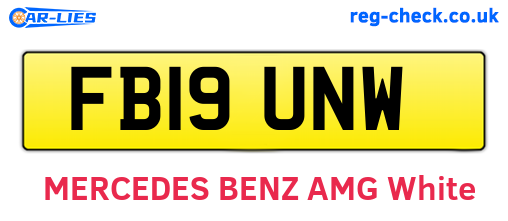 FB19UNW are the vehicle registration plates.