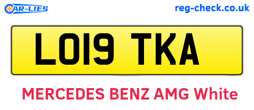 LO19TKA are the vehicle registration plates.
