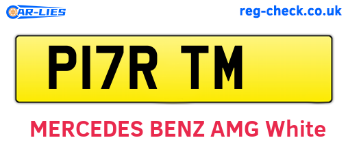 P17RTM are the vehicle registration plates.