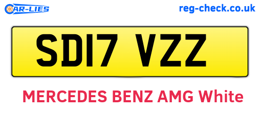 SD17VZZ are the vehicle registration plates.