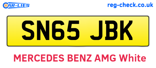 SN65JBK are the vehicle registration plates.
