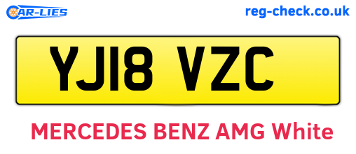 YJ18VZC are the vehicle registration plates.