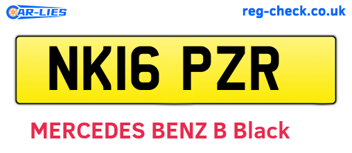 NK16PZR are the vehicle registration plates.