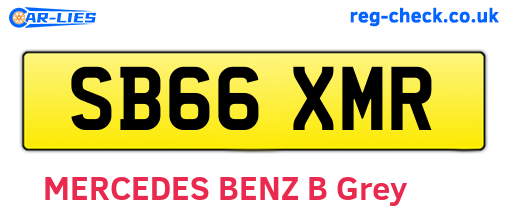 SB66XMR are the vehicle registration plates.