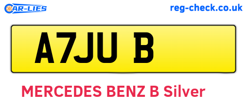 A7JUB are the vehicle registration plates.