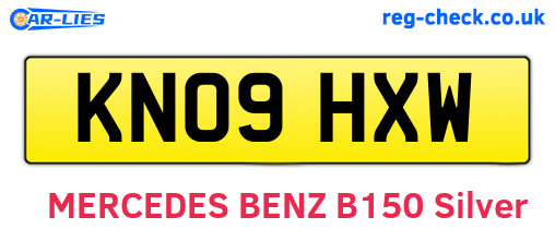 KN09HXW are the vehicle registration plates.