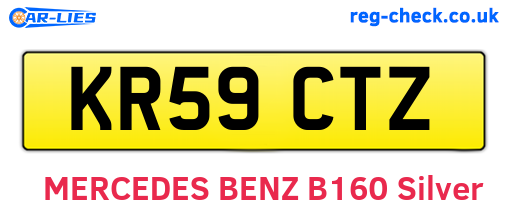 KR59CTZ are the vehicle registration plates.