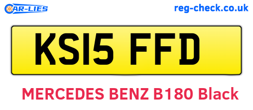 KS15FFD are the vehicle registration plates.