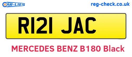R121JAC are the vehicle registration plates.