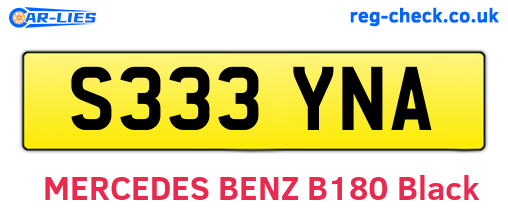 S333YNA are the vehicle registration plates.
