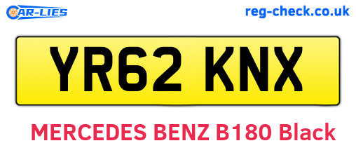 YR62KNX are the vehicle registration plates.
